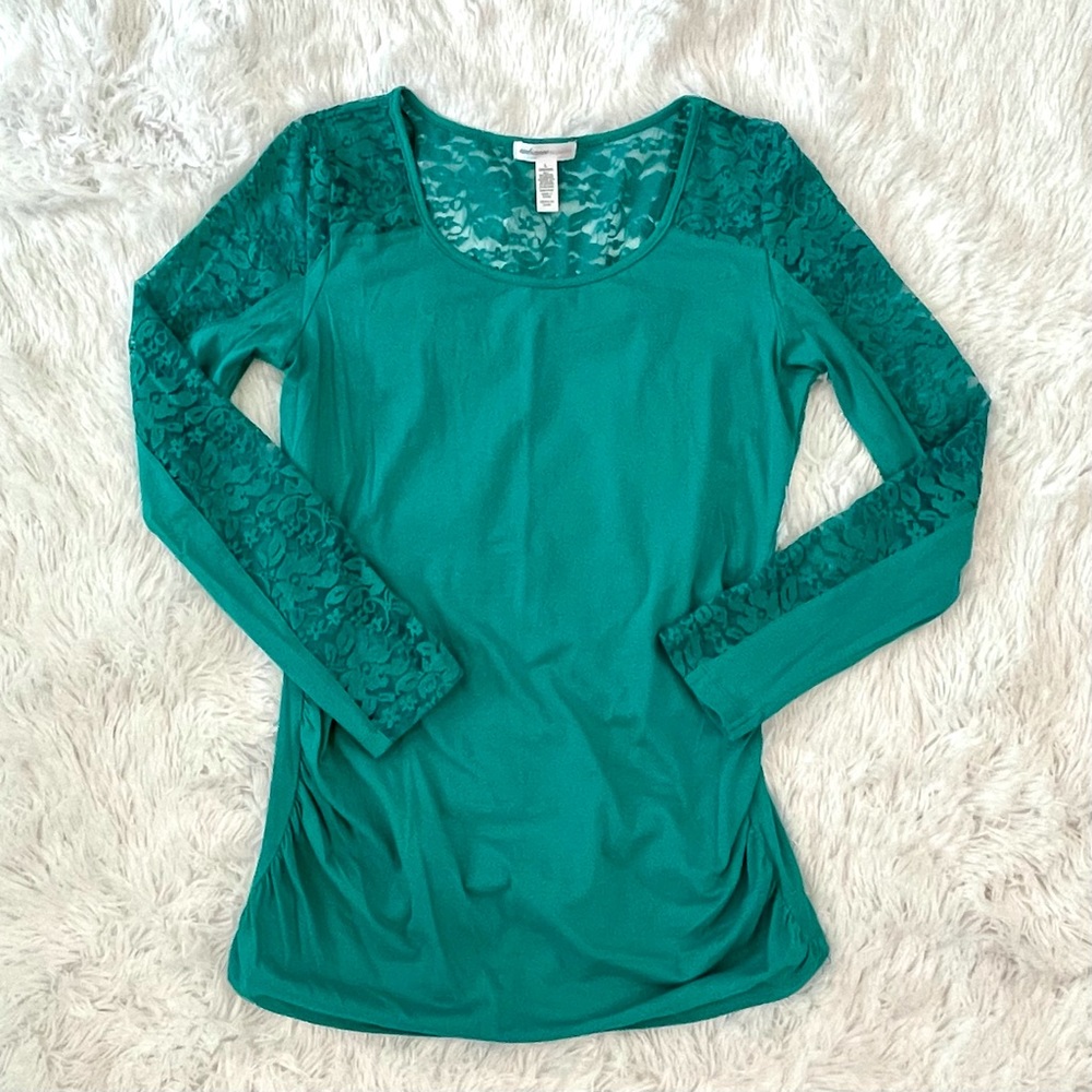 Ambience Maternity Lace Detail Top
